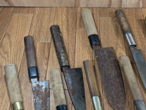 BROKEN DAMAGED Japanese Chef's Kitchen Knife Vintage Japan HOCHO JJ214 - Picture 7 of 19