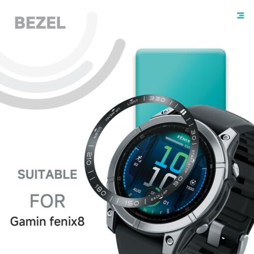 New Metal Styling Bezel For Garmin Fenix 8 51mm Stainless Steel Watch Cover Ring - Picture 3 of 11