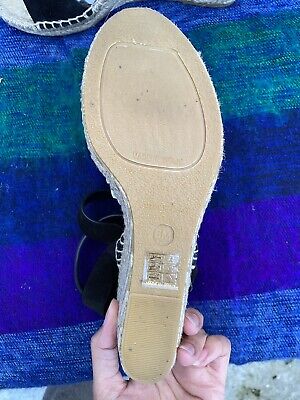 Via Spiga Nevada Espadrille Wedge Sandal Black Size 6 M eBay