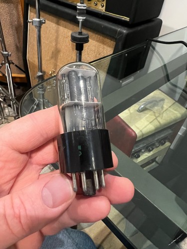 1940s Sylvania 6SL7GT 6SL7 Tall glass side getter Vacuum Tube Tested Guaranteed - Picture 5 of 9