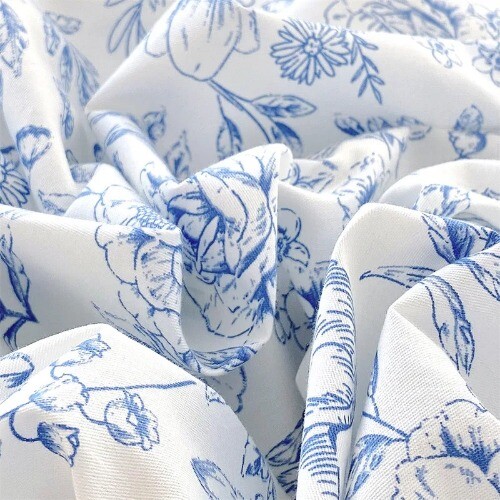100% Baumwolle Bettbezug Rüschen Bettbezug Blumenstil Bett (ohne Kissenbezug) - Bild 6 von 36