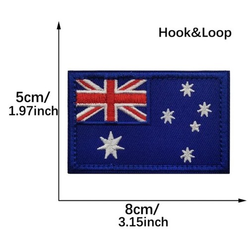 Australia Flag Patch Fastener Hook & Loop Emblem. No Ironing Needed! Australian - Picture 5 of 5
