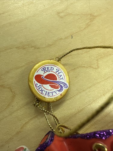 Red Hat Society Ornament 2012 New/Preowned Swinging Christmas With Ruby Danbury - Picture 3 of 9