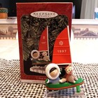 Hallmark Frosty Friends #18 Series 1997 Christmas Keepsake Ornaments Ice Boat