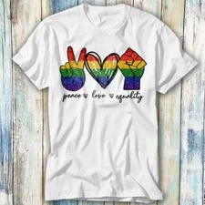Peace Love Equality Trans Gay LGBTQ Pride T Shirt Meme Gift Top Tee Unisex 1317