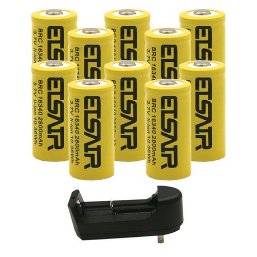 ETSAIR 16340 Battery 2800mAh RCR123A Rechargeable 3.7V Cell Batteries Lot - Picture 25 of 36