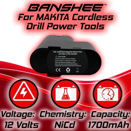 2 x 12V 1.7AH NI-CD Battery for MAKITA 1210 632277-5 809432 - Picture 8 of 9