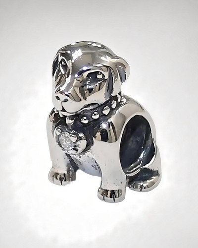 Genuine Pandora Silver Charm Labrador Retriever Dog 791379CZ Retired - Picture 2 of 5