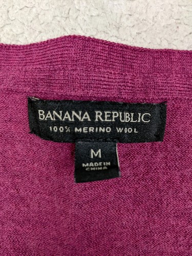 Banana Republic Damen M Burgund 100% Merinowolle Baselayer - Bild 5 von 9