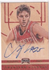 2012-13 Panini NBA Threads No. 182 Chandler Parsons On-Card Auto