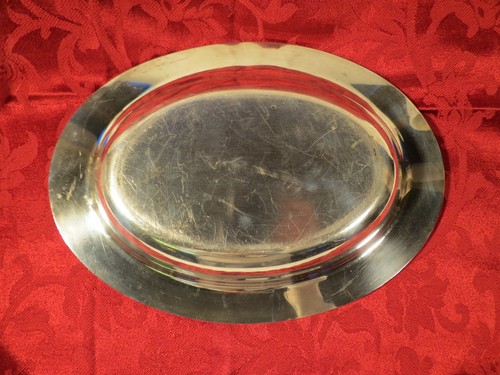 Vintage Silver Plate Rose Trim Vegetable Tray - Picture 4 of 4