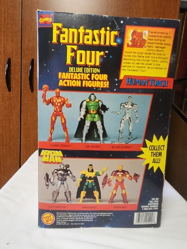 Toy Biz 1994 Marvel Comics Fantastic Four HUMAN TORCH 10" Deluxe Figure NIB - Picture 2 of 2