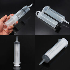 100ML-Large-Big-Plastic-Hydroponics-Nutrient-Disposable-Measuring-Syringe-New