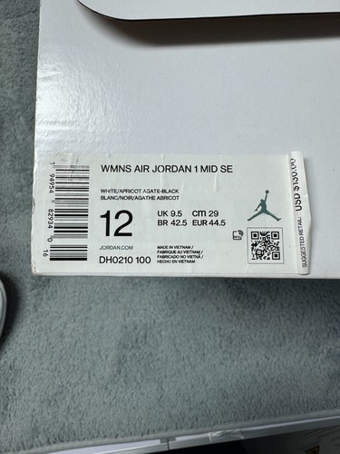 Nike Air Jordan 1 Mid SE Peach Mocha DH0210-100 Womens Size 12 Mens 10.5 Shoes - Picture 9 of 9
