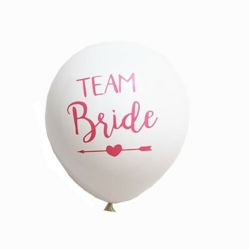 "Team Bride" white and gold balloon set - Picture 2 of 3