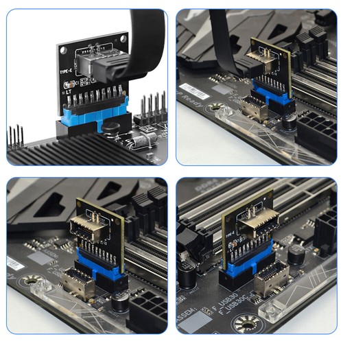 Adaptador de panel frontal USB USB3.0 adaptador frontal de 19 pines a 20 pines profesional - Imagen 7 de 12