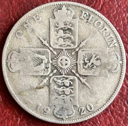 GB - Florin 2/- .500 Silver Coin - 1920 (GY42)