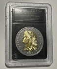 1879 Schoolgirl Morgan 24k Gold Gilded Coin 1 Troy Oz .999 Fine Silver Art Round