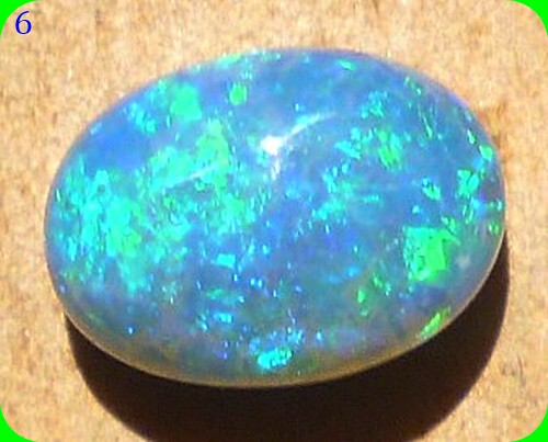LOVELY! 7 x 5mm Calibr. LIGHTNING RIDGE BLACK Doublet Opal 1.1 Ct. - D2194 - Picture 6 of 9