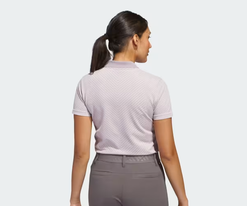 Adidas Wmns Ultimate 365 Tour PrimeKnit Golf Polo - Sz: M - IP8655 - Putty Mauve - Picture 6 of 16