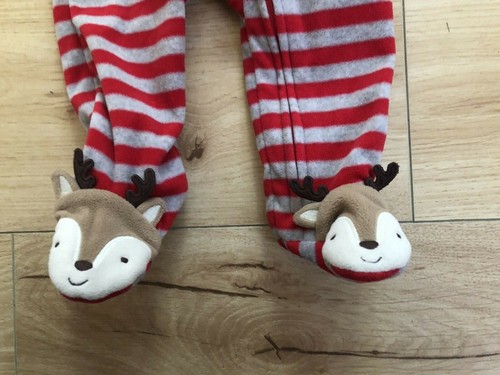 Carter’s Baby Reindeer Pajamas, Size 9 Months - Picture 3 of 5