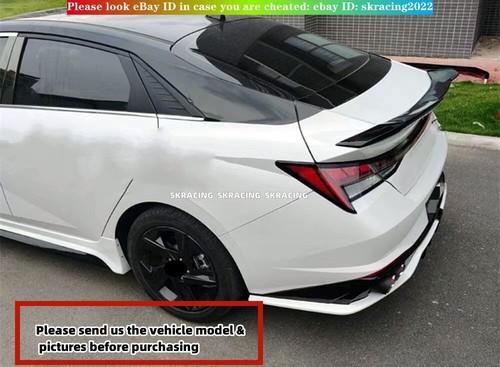 Glossy Black 2021-2024 For Hyundai Elantra Rear Tail Trunk Spoiler Wing Lip - Picture 4 of 15
