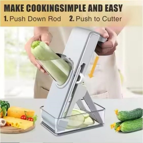 Upgrade Mandoline Slicer for Kitchen - Safe Multifunctional Vegetable Salad Chop - Picture 5 of 11