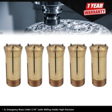 1pcs 5c Emergency Brass Collet 1/16'' Lathe Milling Holder High Precision New