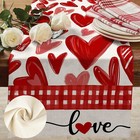 Red Buffalo Plaid Love Heart Table Runner 13x72 inch dinning table