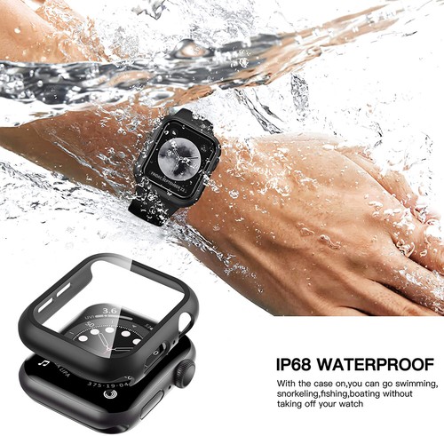 Fits Apple Watch Series 6/5/4/SE/1/2/3 44/40/42mm Slim Guard Case w/Glass Screen - Picture 2 of 15