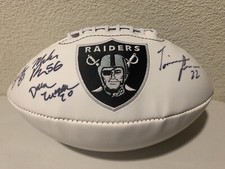 Darren McFadden, Reece, Meyers, Burris & Jones Signed Raiders Logo Football AMSM