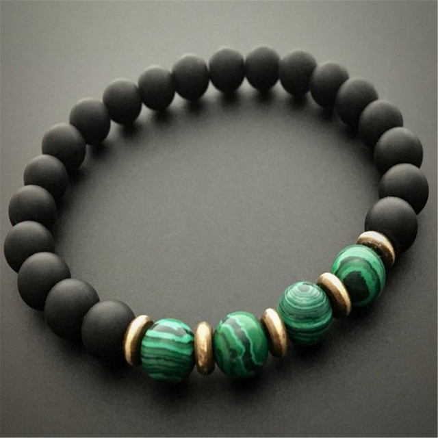 8mm Natural Malachite Handmade Mala Bracelet Stretchy Pray Cuff Lucky Healing 8mm Natural Malachite Handmade Mala Bracelet Stretchy Pray Cuff Lucky Healing