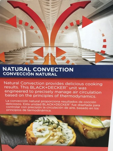 BLACK+DECKER Natural Convection 4-Slice Bake Broil Toaster Oven Extra Wide - Picture 3 of 7