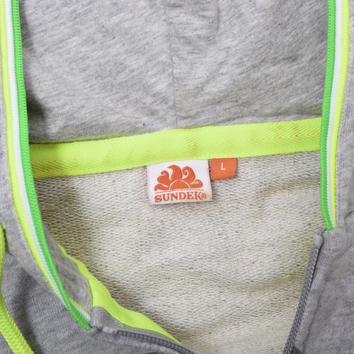 SUNDEK Hoodie Gr L Strickjacke Sweatshirt 100% Baumwolle Cotton Grau Surfer Spel - Bild 5 von 9