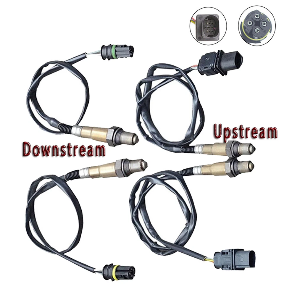Sensor de oxígeno O2 aguas arriba+aguas abajo 4 piezas para BMW 135I 335I 335IS 335XI X3 X5 Z4 3.0si Foto 2 de 4