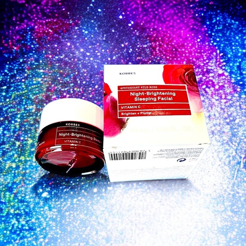 KORRES Apothecary Wild Rose Night Brightening Sleep Facial 1.35oz MSRP $48 NIB - Picture 12 of 24
