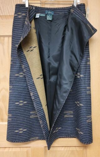 VINTAGE RALPH LAUREN WORSTED WOLLLEDER SÜDWEST INDISCHE DECKE WICKELROCK GRÖSSE 14 - Bild 4 von 7