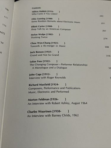 1967 First Edition Contemporary Composers on Contemporary Music Text Book G - Picture 9 of 9