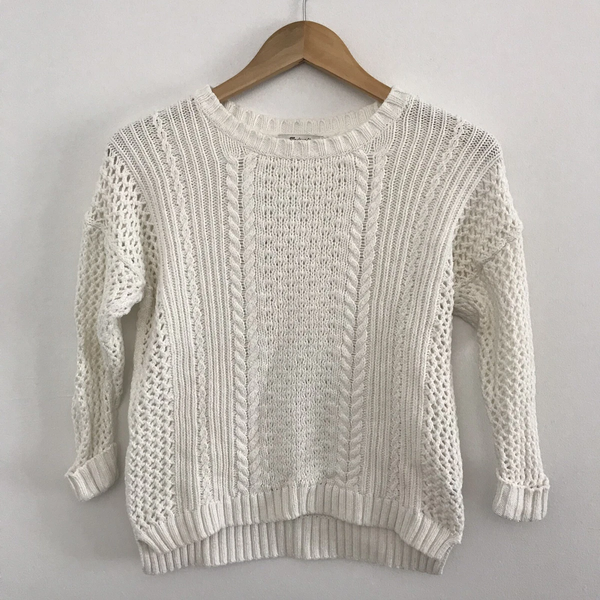 Madewell cable knit best sale sweater