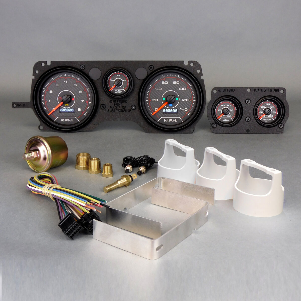 New Vintage Gauge Kit Firebird 70-81 CFR Red New Vintage Gauge Kit Firebird 70-81 CFR Red