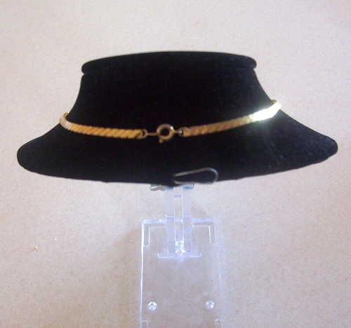 Collar de garganta de cadena vintage Goldtone de 15 - Imagen 2 de 3