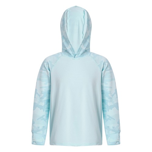Kinder Mädchen Oberteil schnelltrocknend Hoodie leichtes T-Shirt Wandern Kapuze Tops - Bild 19 von 50