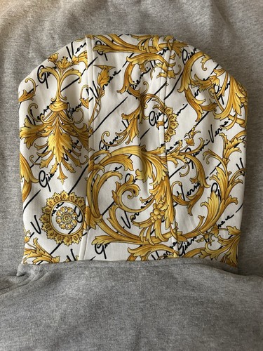 Versace Gray Hooded Sweatshirt Hoodie Men’s Size Medium Medusa Baroque Print - Picture 11 of 14