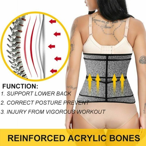 Women Waist Trainer Sweat Belt Weight Loss Body Shapers Waist Trimmer Supports - Picture 10 of 16