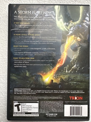 RIFT Storm Legion PC DVD ROM Online Software Spiel Trion - Bild 5 von 7