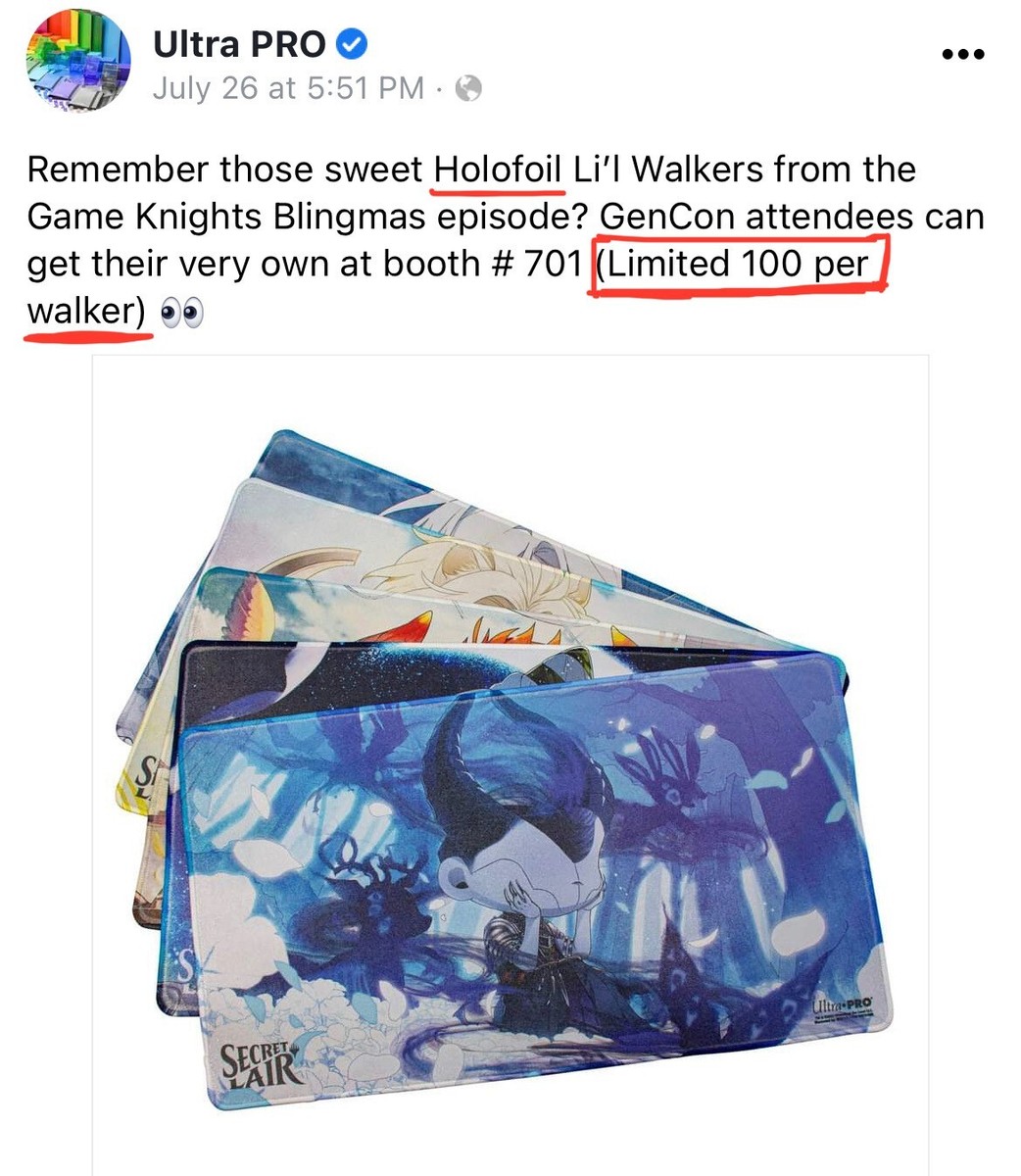 mtg 即完売品 稀少 Li’l Walkers プレイマット ✨RARE 1/100 Li'l Walkers FOIL playmat ASHIOK Secret Lair Chibi