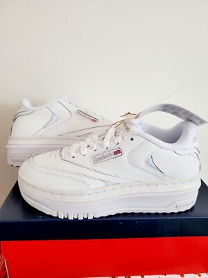 Reebok Women's Classic Club C Extra Trainers Platform High RRP £110  UK