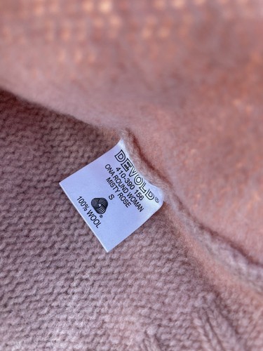 Devold Norway High Neck Wool Turtleneck Sweater Misty Rose Size Small - Picture 11 of 11