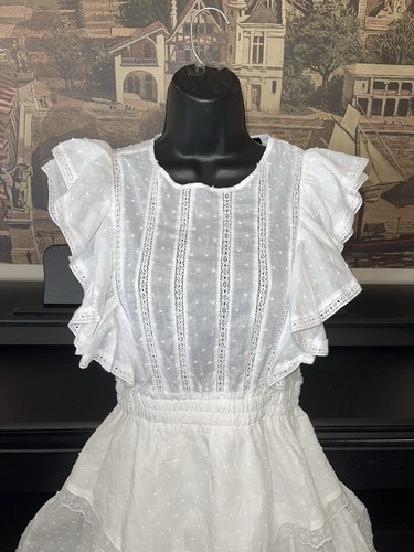 Forever 21 Clip Dot Lace Ruffled Mini Dress - Picture 19 of 24