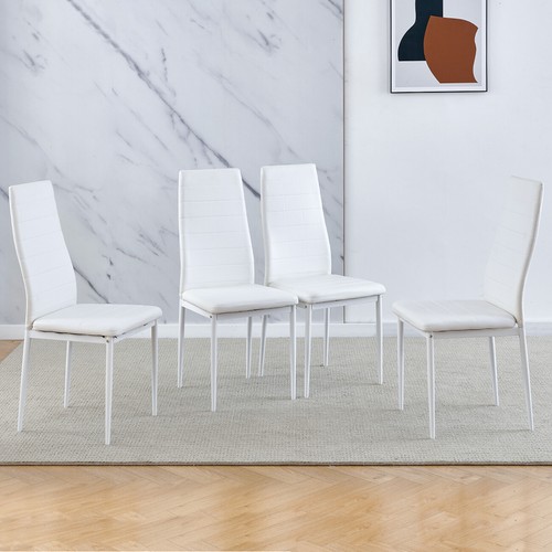 2/4/6 Dining Chairs Side Chairs High Back Velvet/Faux Leather Padded Seat Home - Picture 120 of 122